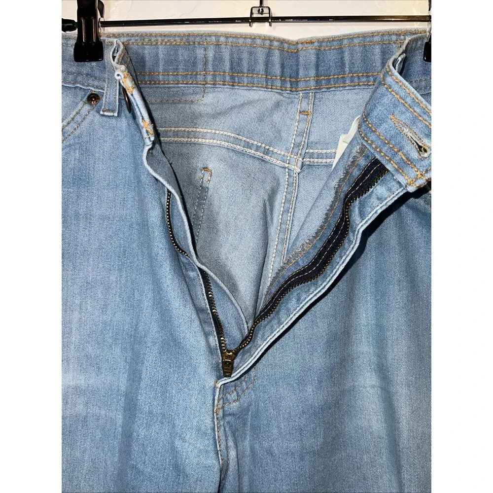 Vintage 80s Mens LEVIS Light Blue Jeans 38x30 Brown Tab Original Riveted ✅ (273)